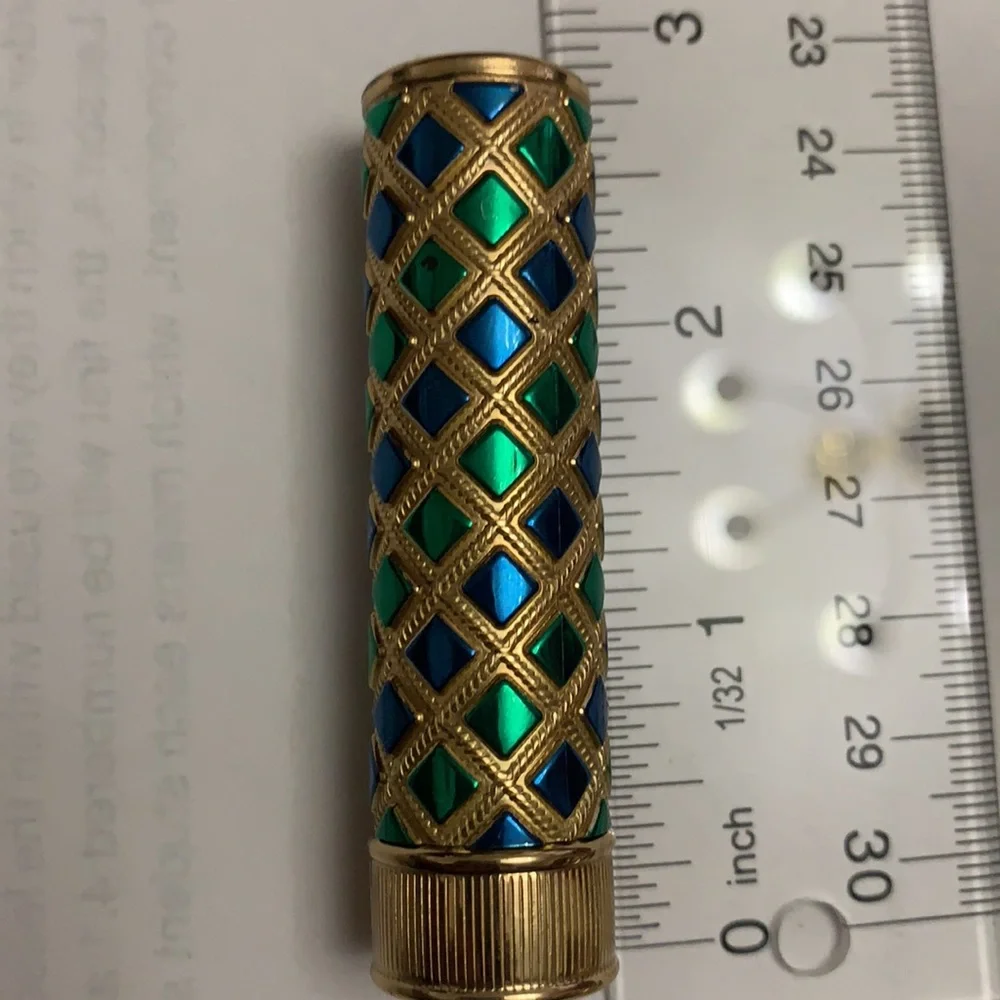 NEW AVON DESSERT DAWN EMPRESS FULL LIPSTICK VINTAGE METAL TUBE COLLECTIBLE w/box